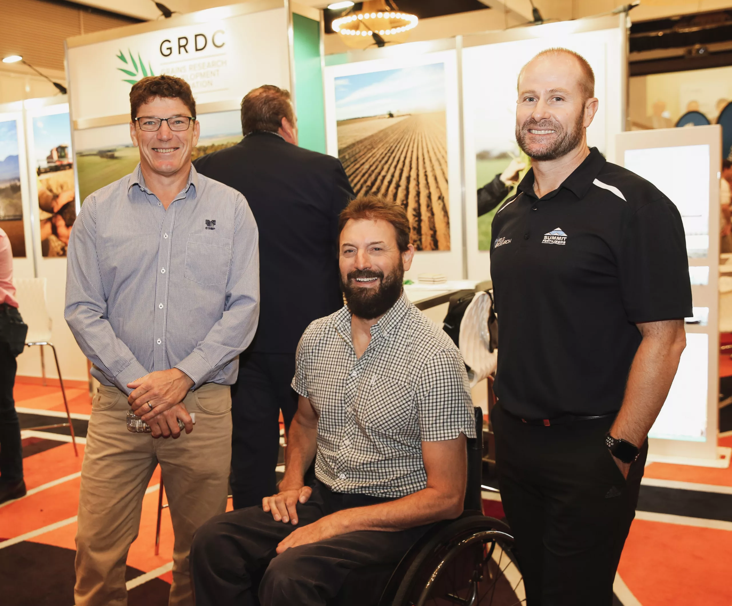 James Easton Craig Scanlan and Mark Gherardi at Grains Updates Perth February 2023 by Jonathan Kerr