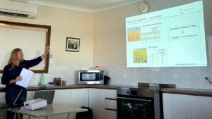Regional Soil Coordinator Bridget Watkins presents at the workshop