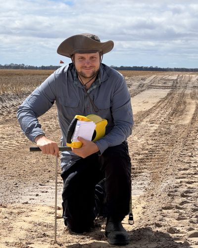 Soil research scientist Tom Edwards